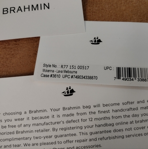 Brahmin Retired Harlow Tan Rosario Drawstring Bag - Picture 15 of 15